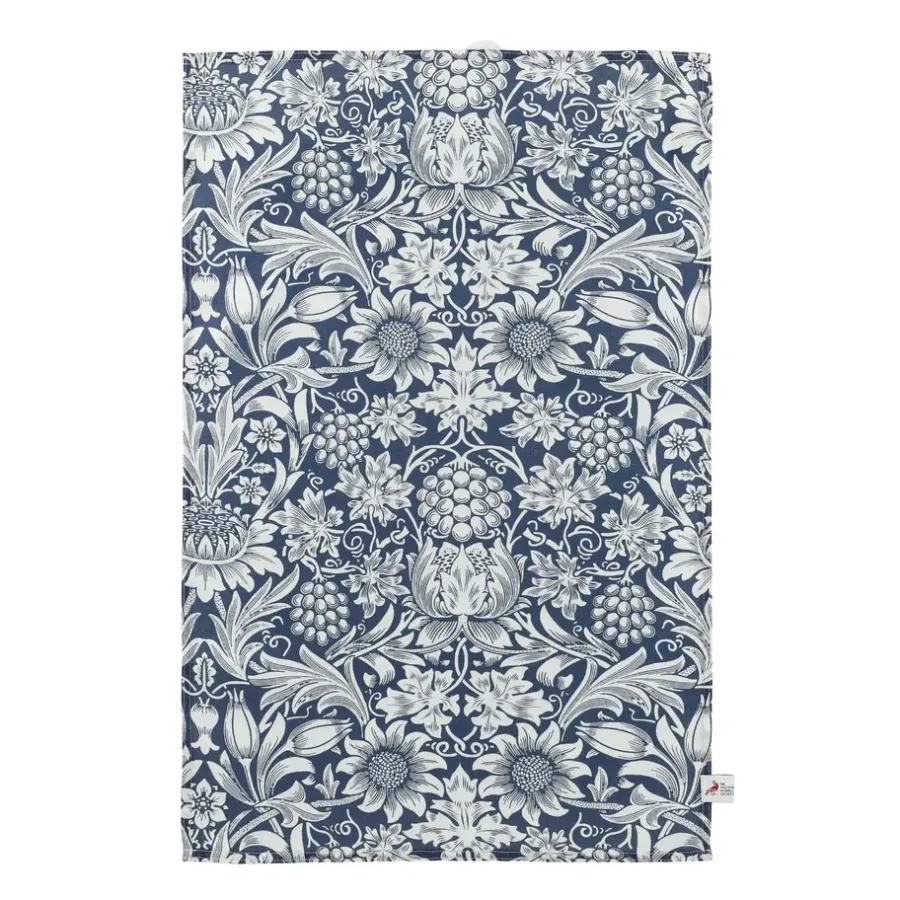 Kökshanddukar|Kökshanddukar-Klippan Yllefabrik Sunflower kökshandduk 46x70 cm, Dark denim