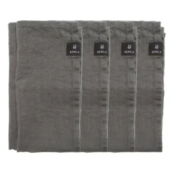 Sunshine servett 4-pack, Charcoal (mörkgrå)^Himla Outlet