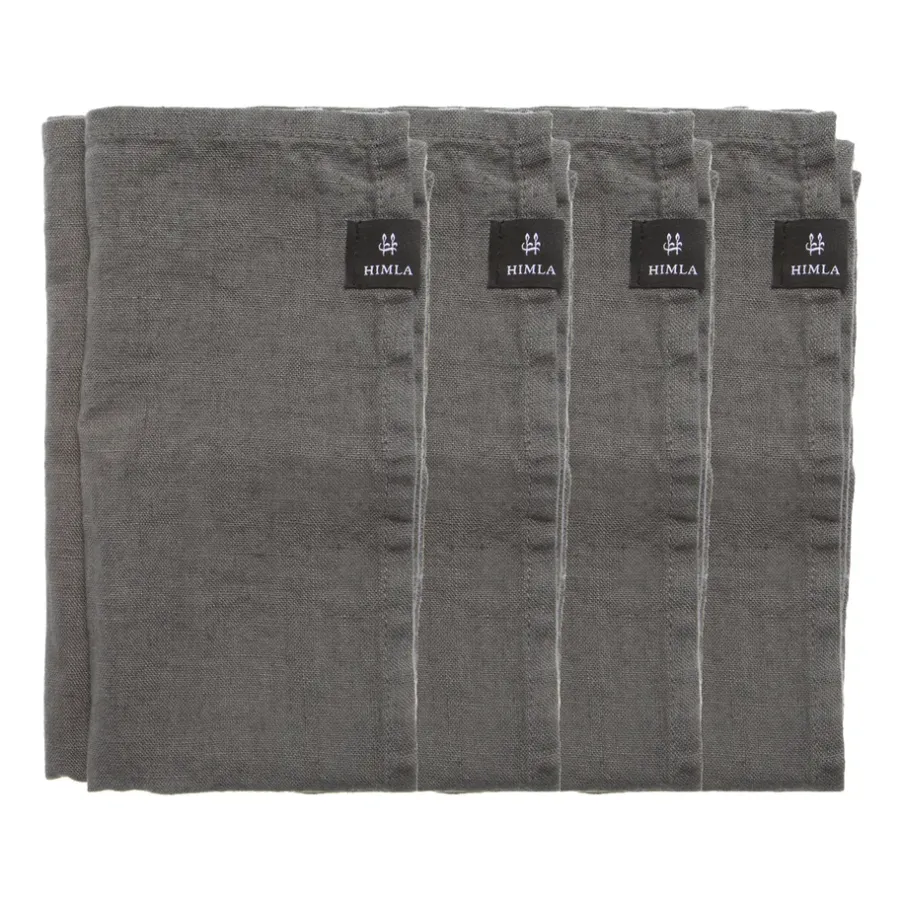 Sunshine servett 4-pack, Charcoal (mörkgrå)^Himla Outlet
