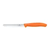 Grönsaksknivar-Victorinox Swiss Classic korv-/tomatkniv tandad 11 cm, Orange