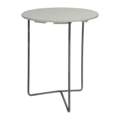 Balkongmöbler·Balkongbord & Cafébord|Balkongbord & Cafébord-Grythyttan Stålmöbler Table 6B bord, Vitlackad ek-varmförzinkad stativ, Ø60 cm