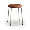 Taburett pall, Cognac läder-kromat stativ, 45 cm^Lammhults