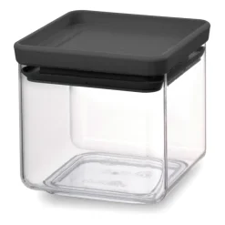 Förvaringsburkar-Brabantia TASTY+ fyrkantig förvaringsburk 0,7 L, Mörkgrå
