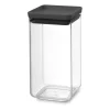 TASTY+ fyrkantig förvaringsburk 1,6 L, Mörkgrå^Brabantia Outlet
