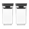Förvaringsburkar-Brabantia TASTY+ stapelbar burk 2-pack 0,15 L, Mörkgrå