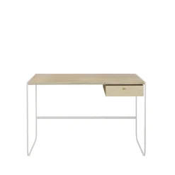 Skrivbord-Asplund Tati skrivbord, vitbetsad ek (p2), 1 låda p2, stativ white