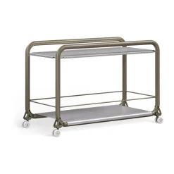 Serveringsvagnar & Rullvagnar-Lammhults Tension rullvagn, Grey green-rostfritt stål