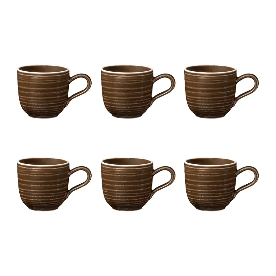 Glöggmuggar|Espressokoppar-Seltmann Weiden Terra espressokopp 9 cl 6-pack, Earth Brown