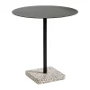 Terrazzo matbord Ø70 cm, Grey terrazzo-anthracite^HAY Hot