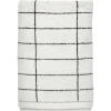 Badlakan-Mette Ditmer Tile Stone badhandduk 70x140 cm, Svart-off white