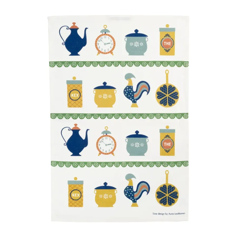 Time kökshandduk 47x70 cm, Blå-gul^Almedahls New
