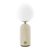 Portabla Lampor-Globen Lighting Torrano bordslampa portabel, Beige travertine