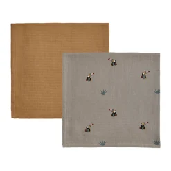 Barnfiltar|Barnfiltar-OYOY Toucan barnfilt 2-pack, Clay-caramel