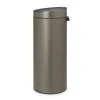 Pedalhinkar|Pedalhinkar-Brabantia Touch Bin soptunna 30 liter, platinum (grå)