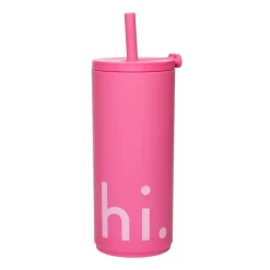 Travel Life termosflaska med sugrör 50 cl, Hi-cherry pink^Design Letters Discount