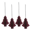 Juldekorationer & Julpynt-Scandi Living Tree julgranshänge 4-pack, Red