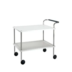 Serveringsvagnar & Rullvagnar-SMD Design Trolley Square serveringsvagn, vit, kromstativ