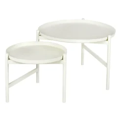 Avlastningsbord & Sidobord-Broste Copenhagen Turner table sidobord Ø70 cm, White