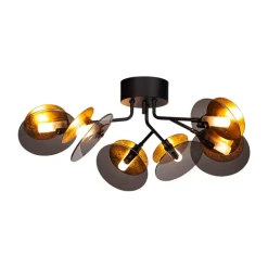 Plafonder-By Rydéns Turno plafond Ø66 cm, Matt svart-guld