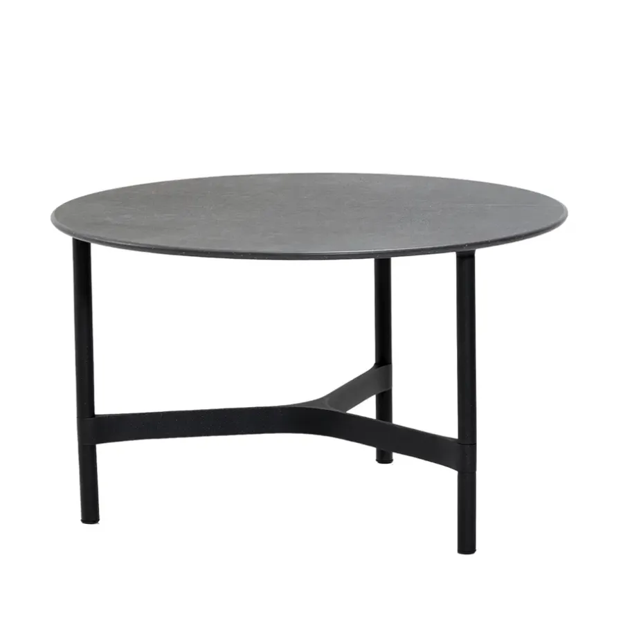 Twist soffbord medium Ø70 cm, Fossil black-lava grey^Cane-line Online