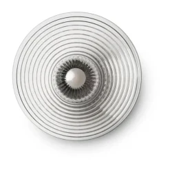 Läslampor|Vägglampor-FDB Møbler U12 Sletterhage vägglampa, Fluted glass-aluminium