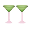 Cocktailglas|Drinkglas-URBAN NATURE CULTURE gåvoset martiniglas 2-pack, Green