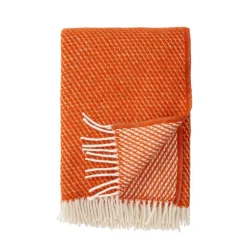 Ullplädar & Ullfiltar-Klippan Yllefabrik Velvet ullpläd, rost