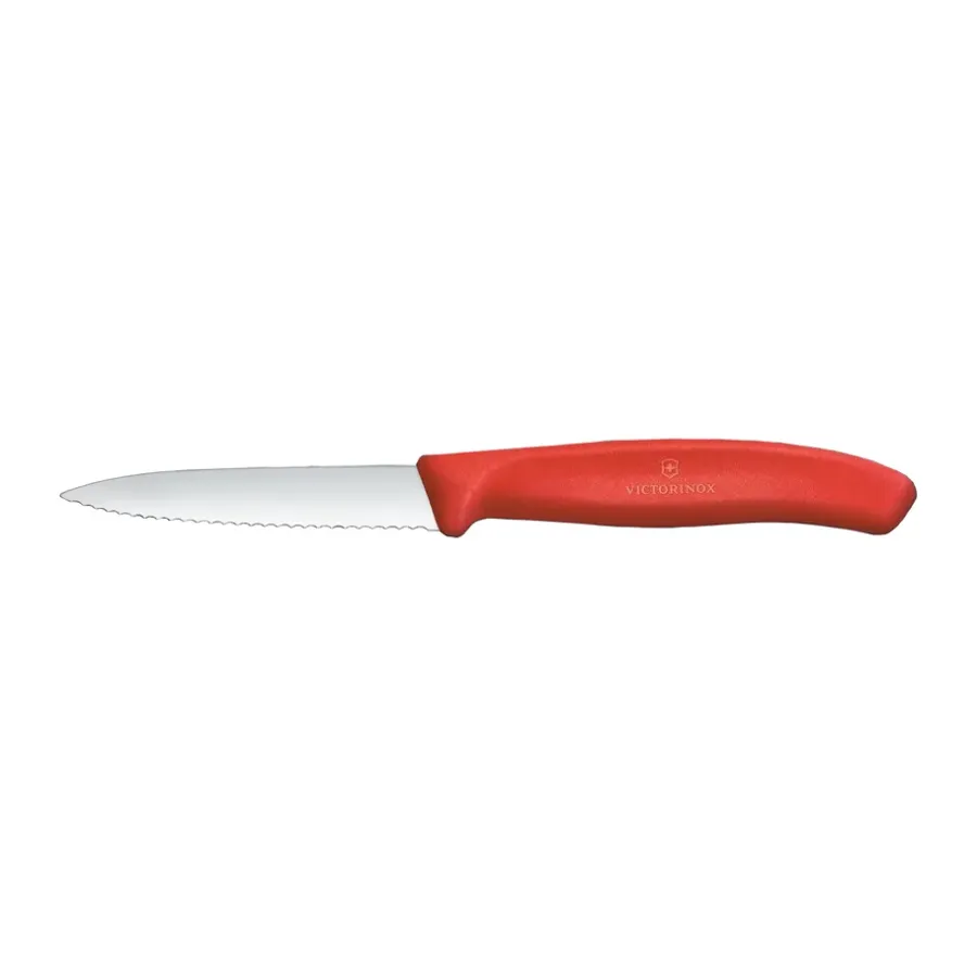 Swiss Classic skalkniv tandad 8 cm, Röd^Victorinox Hot