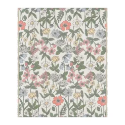 Bomullsplädar & Bomullsfiltar-Ekelund Linneväveri Vildblomster bomullsfilt 140x170 cm, Multi
