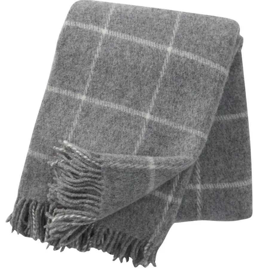 Vinga ullpläd, ljusgrå^Klippan Yllefabrik Hot