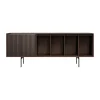 Cabinet H1 sideboard med ben, Dark oak-marble, doors^Vipp New