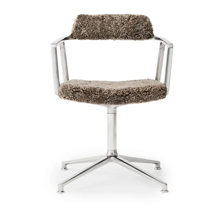 452 kontorsstol curly limited edition, Brown Sheepskin^Vipp Clearance