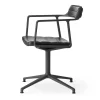 Kontorsstolar & Skrivbordsstolar-Vipp 452 Swivel kontorsstol, Black aluminium-black leather