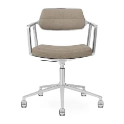 453+ Swivel kontorsstol med hjul, Pol. aluminium-dark sand^Vipp Clearance