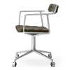 Kontorsstolar & Skrivbordsstolar-Vipp 452 Swivel kontorsstol med hjul, Pol. aluminium-bosco green