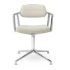 453 Swivel kontorsstol, Wavy off white-light grey-pol. aluminium^Vipp Discount
