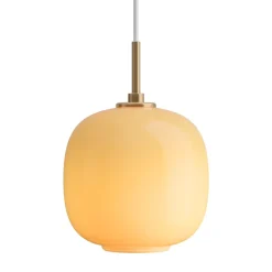 Fönsterlampor|Taklampor & Pendlar-Louis Poulsen VL45 Radiohuspendel Ø17,5 cm, Brass-amber glass