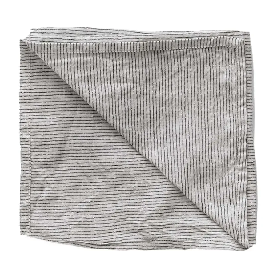 Washed linen tygservett 45x45 cm, Pinstripe^Tell Me More Discount
