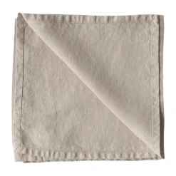 Tygservetter|Tygservetter-Tell Me More Washed linen tygservett 45x45 cm, Warm grey