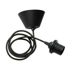 Lampupphängning & Lampsladdar-Watt & Veke takupphängning textil, svart