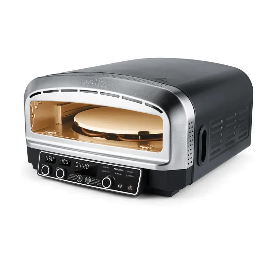 crust elektrisk pizzaugn PO2B-E2200, Grå^Wilfa