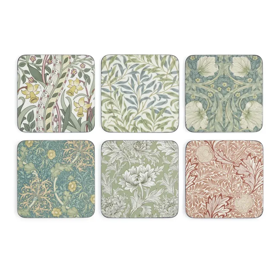 William Morris glasunderlägg 6-pack, Mix & Match^Pimpernel Online