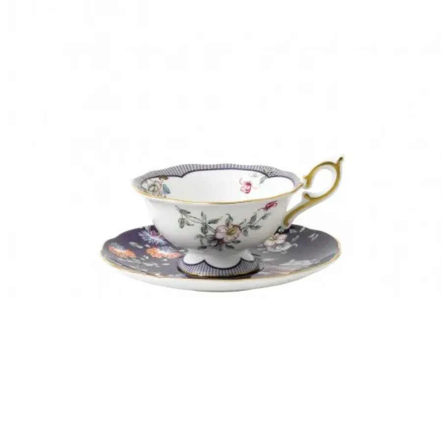 Wonderlust liten tekopp med fat, midnight garden^Wedgwood Clearance
