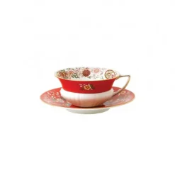 Wonderlust tekopp med fat, crimson jewel^Wedgwood Discount