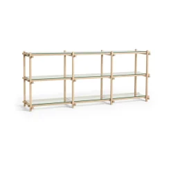 Woody hylla, Oak-clear glass, low^HAY Hot