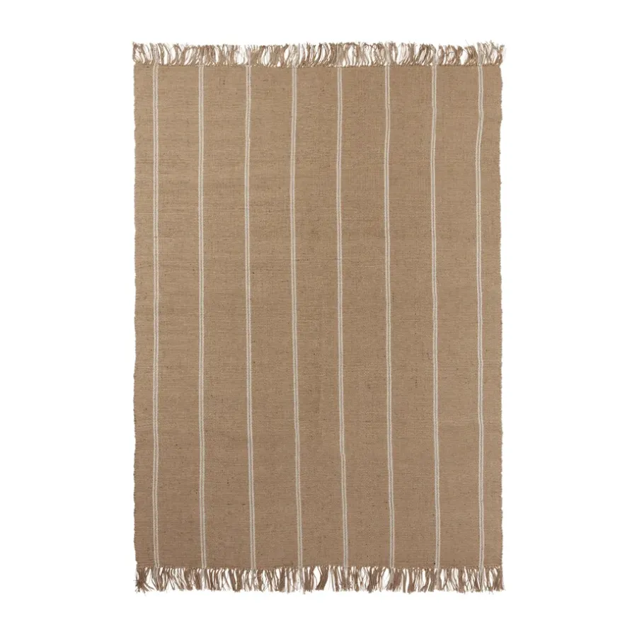 Yuki matta, White-natural, 140x200 cm^Broste Copenhagen New