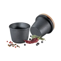 Mortlar-Zassenhaus mortel förvaringsburk med trälock, 2 delar