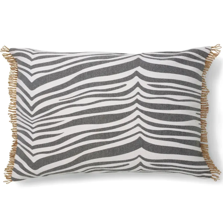 Kuddar-Classic Collection Zebra kudde 40x60 cm, Titanium (grå)
