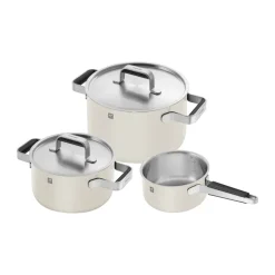 Grytset & Kastrullset|Kastruller-Zwilling Pure kastrullset 5 delar, Elfenbensvit